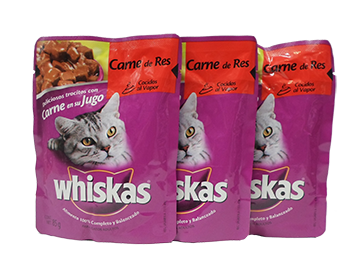 COMIDA P/GATO EN TROZOS DE RES