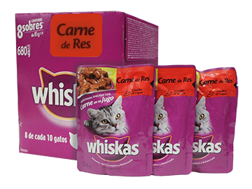 COMIDA P/GATO EN TROZOS DE RES